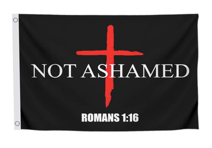 3x5 Ft Not Ashamed Romans Flag with 2 Brass Grommets - Bedrooms Wall Decor. Funny College Dorm Polyester Flags for Girls. Cool Girl Single Sided Flags