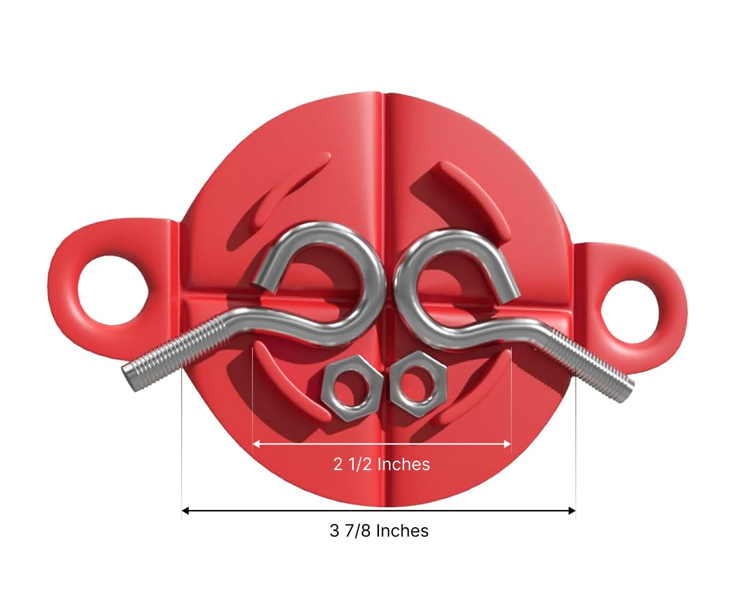 2 Pack Fire Department Connection Caps with Screws Aluminum - Red Fire Sprinkler Covers - FDC Connections. Stop Valve Fire Hose Fitting Fire Sprinkler