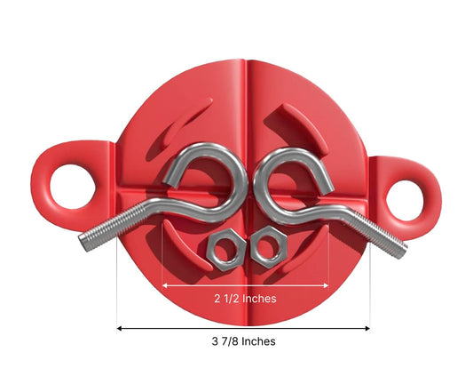2 Pack Fire Department Connection Caps with Screws Aluminum - Red Fire Sprinkler Covers - FDC Connections. Stop Valve Fire Hose Fitting Fire Sprinkler