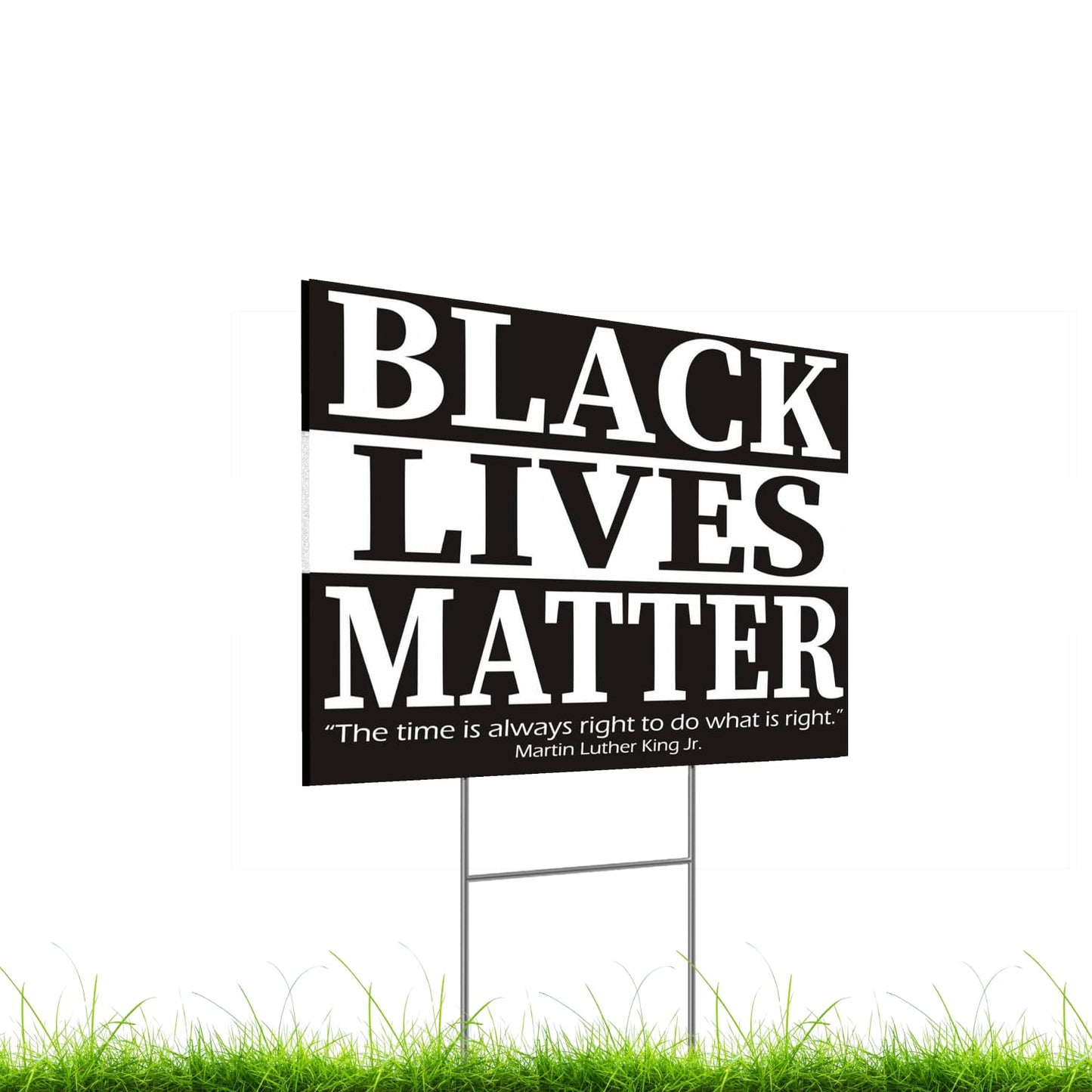 Black Lives Matter Yard Sign - In This House We Believe Yard Double sided Sign 12" x 18" inches - Corrugated Plastic with H Metal Stake
