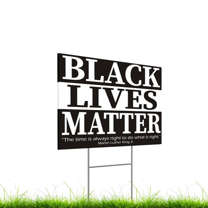 Black Lives Matter Yard Sign - In This House We Believe Yard Double sided Sign 12" x 18" inches - Corrugated Plastic with H Metal Stake
