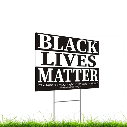 Black Lives Matter Yard Sign - In This House We Believe Yard Double sided Sign 12" x 18" inches - Corrugated Plastic with H Metal Stake