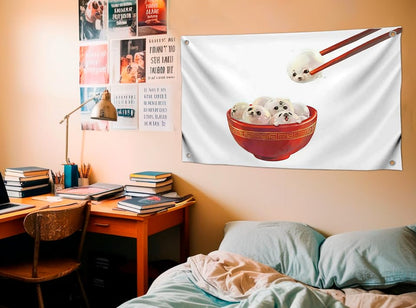 3x5 Feet Wall Meme Flag with Funny Seal with Four Brass Grommets - Single Sided Banners for College Dorm or Inside Outside
