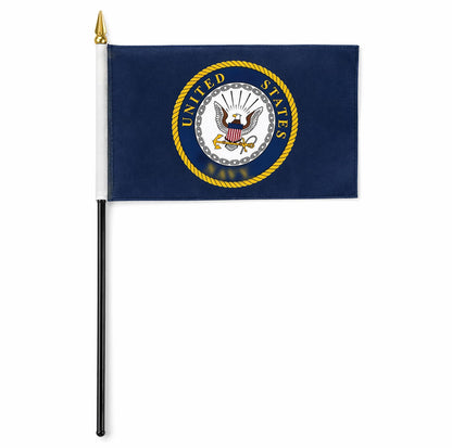 4x6 in US Military Service Desk Flags, Pack of 12 – Mini Stick Flags