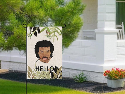 12x18 Inch Hello Funny Garden Polyester Flag with 4 Grommets - Vertical Personalized Single Sided Flag Seasonal Home Yard Outdoor Decoration