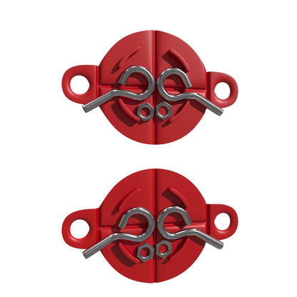 2 Pack Fire Department Connection Caps with Screws Aluminum - Red Fire Sprinkler Covers - FDC Connections. Stop Valve Fire Hose Fitting Fire Sprinkler