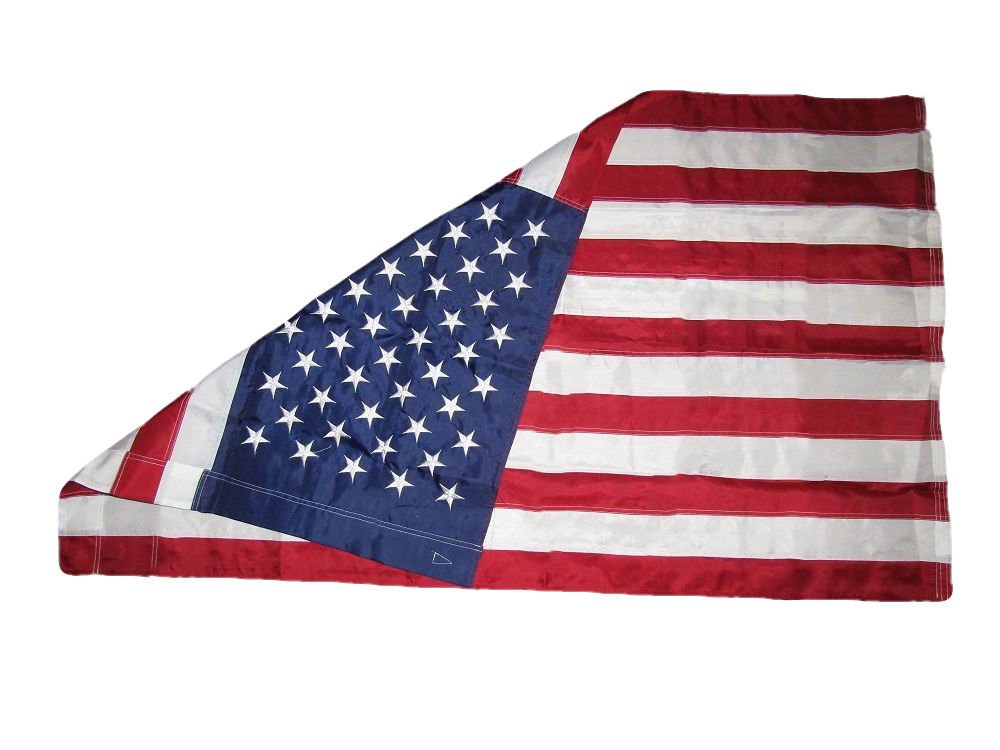 3x5 Embroidered USA American Pole Sleeve Nylon Flag 3'x5' Fade Resistant Double Stitched Premium Quality