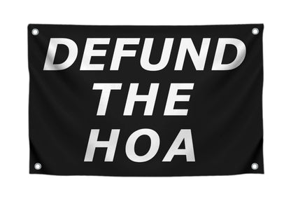 3x5 Feet Funny American Polyester Flag with 4 Brass Grommets - Defund The HOA - College Dorm Wall Decorative Flag - Homeowner Association Neighborhood