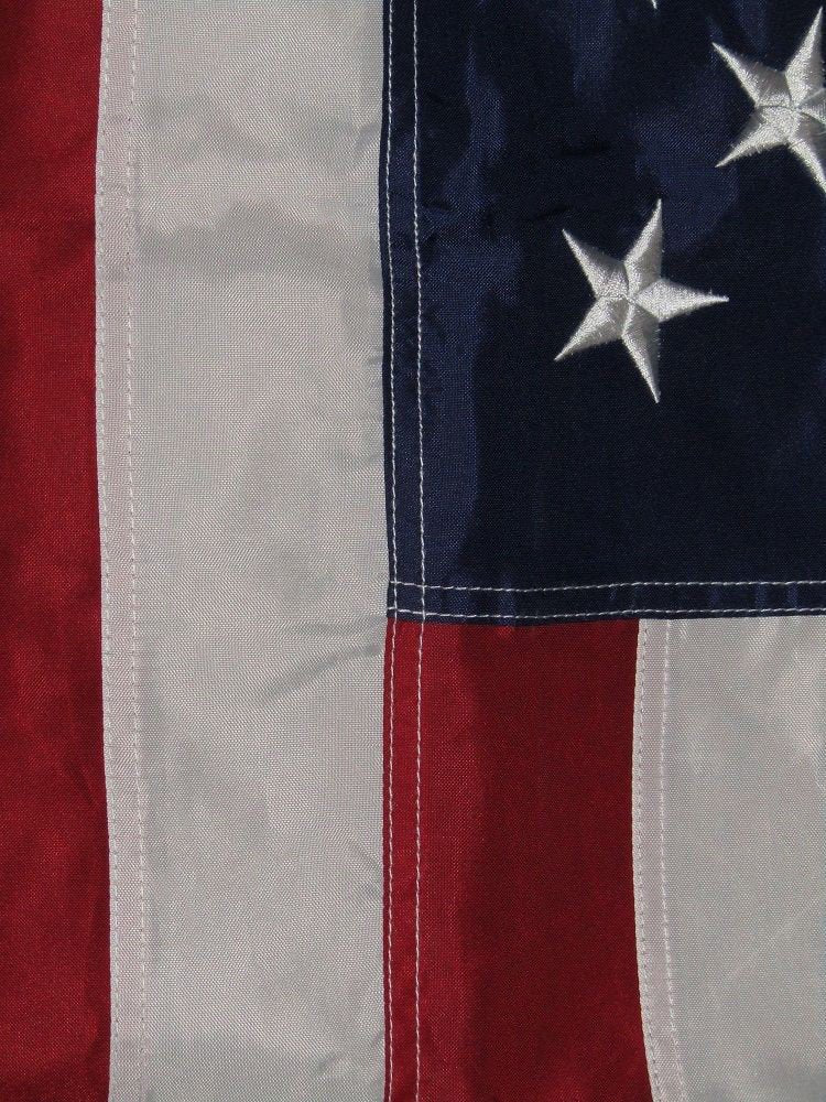 3x5 Embroidered USA American Pole Sleeve Nylon Flag 3'x5' Fade Resistant Double Stitched Premium Quality