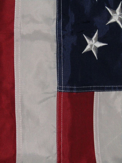 3x5 Embroidered USA American Pole Sleeve Nylon Flag 3'x5' Fade Resistant Double Stitched Premium Quality