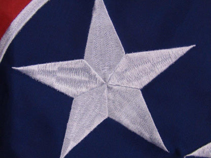 2x3 Embroidered State of Tennessee TN 210D Sewn Nylon Flag 2'x3' Banner Grommets Double Stitched Fade Resistant Premium Quality