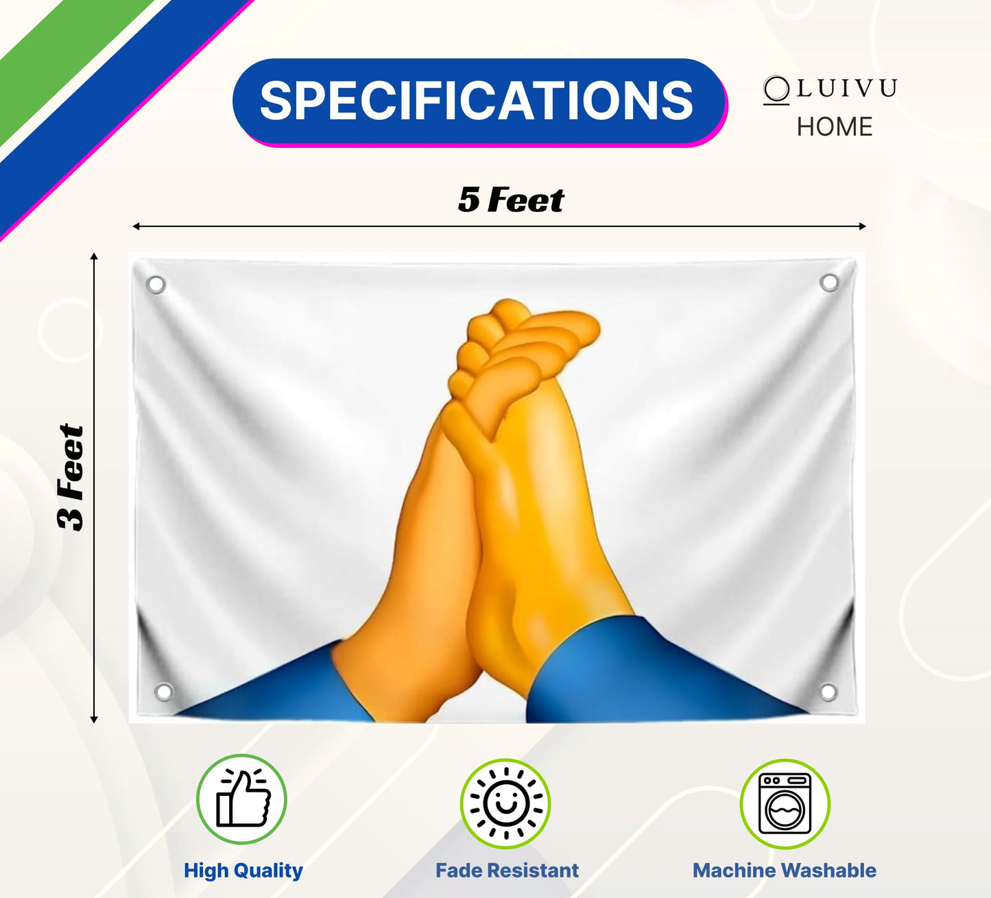 3x5 Feet Funny Art Flag with Four Brass Grommets - Polyester Single Sided Meme Banner for Outside and Inside Use - Cool Apartment Poster for Bedroom