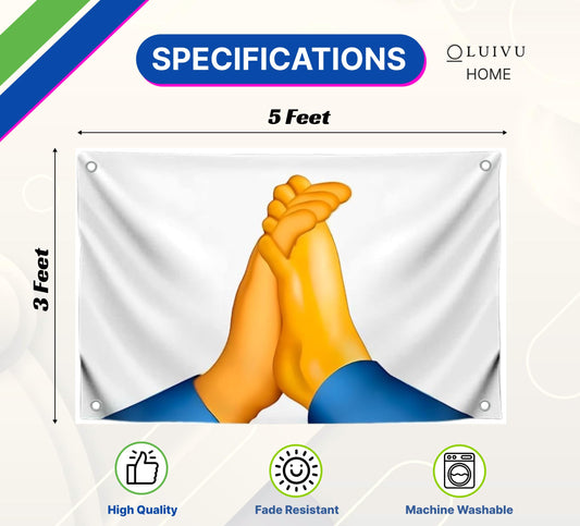 3x5 Feet Funny Art Flag with Four Brass Grommets - Polyester Single Sided Meme Banner for Outside and Inside Use - Cool Apartment Poster for Bedroom