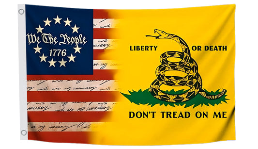 3x5 Ft Dont Tread on Me Flag - We The People 1776 American Single Sided Flags with 2 Grommets for Outside/Inside - House Yard Holiday Decor Banner
