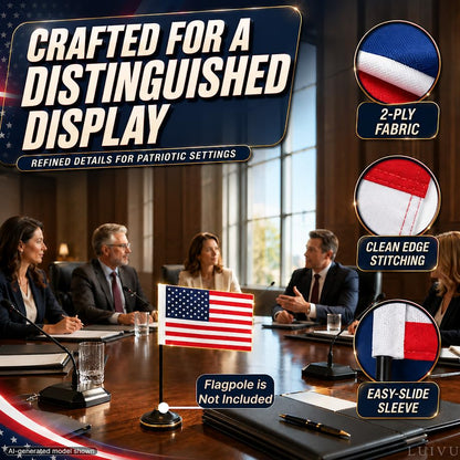 8x12 in American Boat Flag with Sleeve – Double-Sided 2-Ply Nylon
