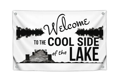3x5 Feet Welcome to The Lake Polyester Flag with 4 Brass Grommets - Decorations House or Home Wall Flags for Indoor/Outdoor.Welcome Lake Funny Posters