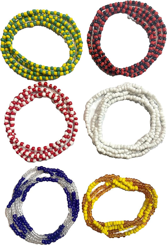 ULVEOL Set of 6 Collares De Santeria - Obatala, Shango, Elegua, Oshun, Yemaya, Orula Ifa - Six Santeria Beaded Necklaces Elekes