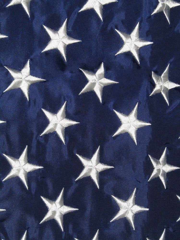 3x5 Embroidered USA American Pole Sleeve Nylon Flag 3'x5' Fade Resistant Double Stitched Premium Quality