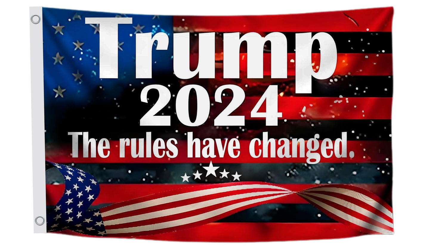 3x5 Ft 2024 Polyester Flag Take America Back - Large American President Republican Banner with 2 Grommets - Donald Room Single Sided Flags