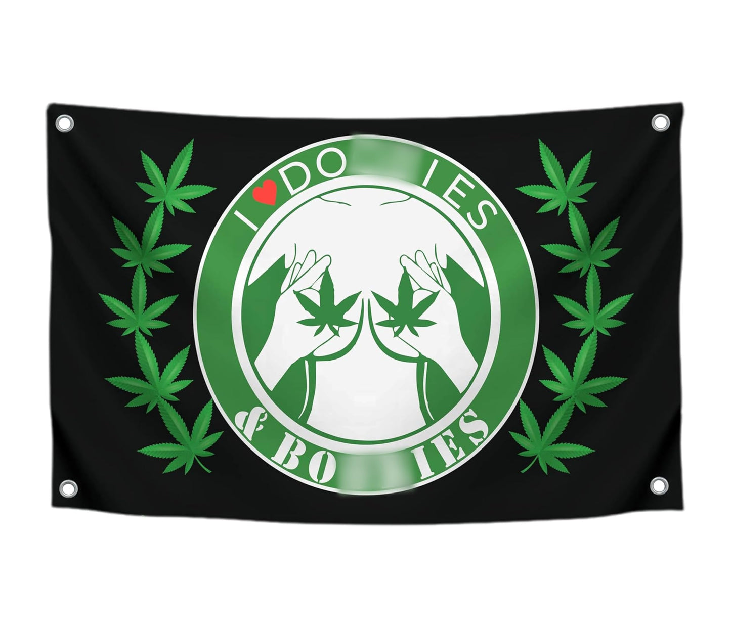 3x5 Feet I Love Doobiess And Boobies Single Sided Flag with 4 Grommets - Cool Funny Flags For Room Guys - Funny Polyester Tapestry Cool Wall Flags