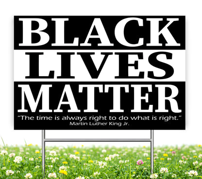12x18 in Black Lives Matter In This House We Believe Yard Sign – Double-Sided with Stake