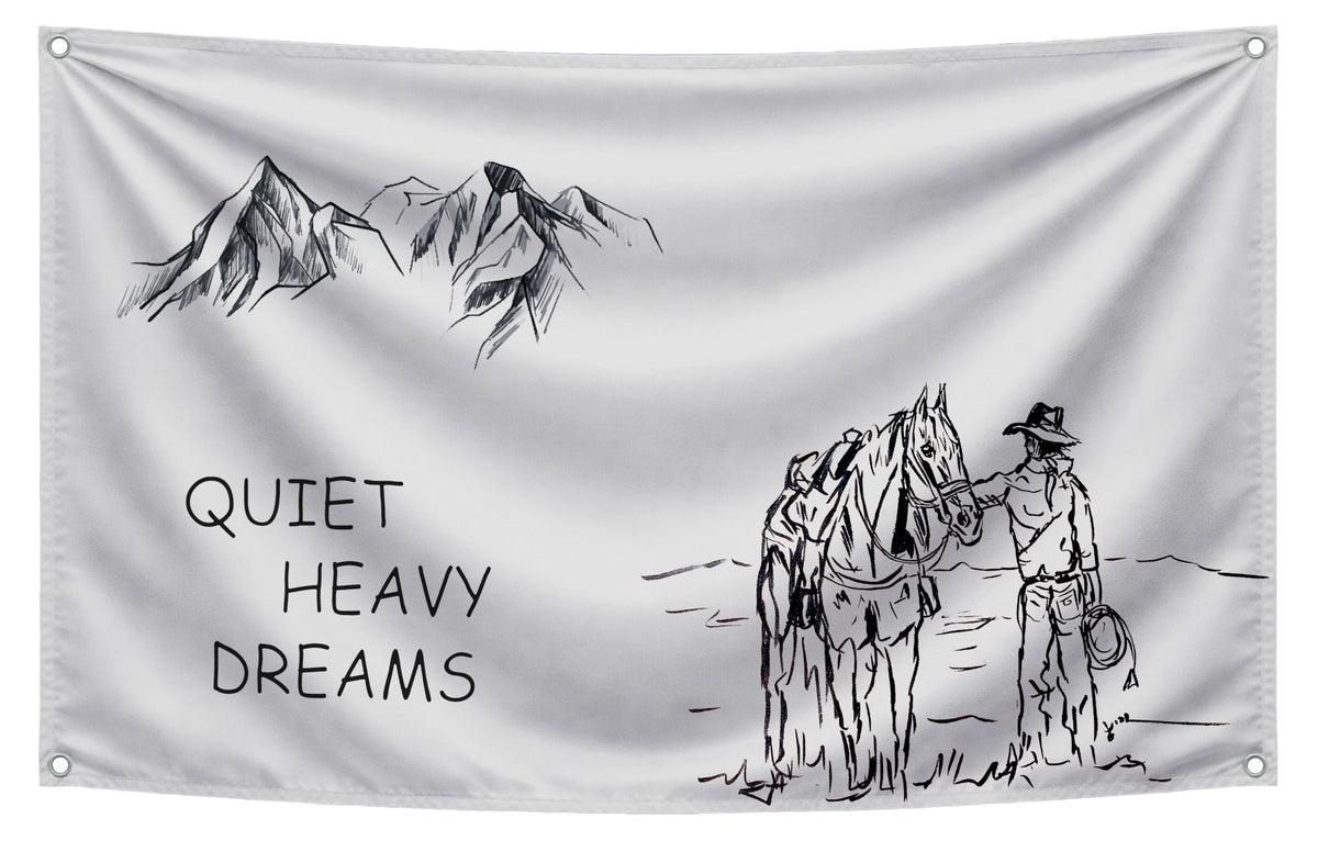 3x5 ft Quiet Heavy Dreams Flag – Music Wall Banner for Dorm & Bedroom