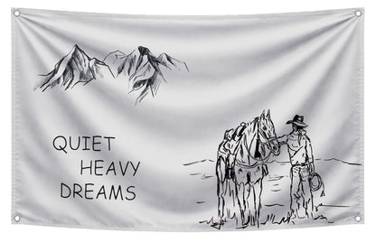3x5 ft Quiet Heavy Dreams Flag – Music Wall Banner for Dorm & Bedroom