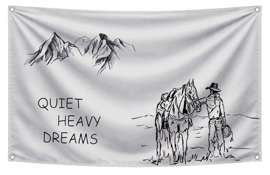3x5 ft Quiet Heavy Dreams Flag – Music Wall Banner for Dorm & Bedroom