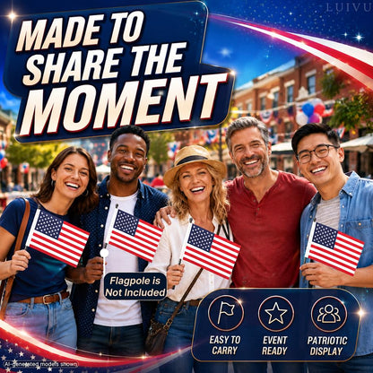 8x12 in American Boat Flag with Sleeve – Double-Sided 2-Ply Nylon