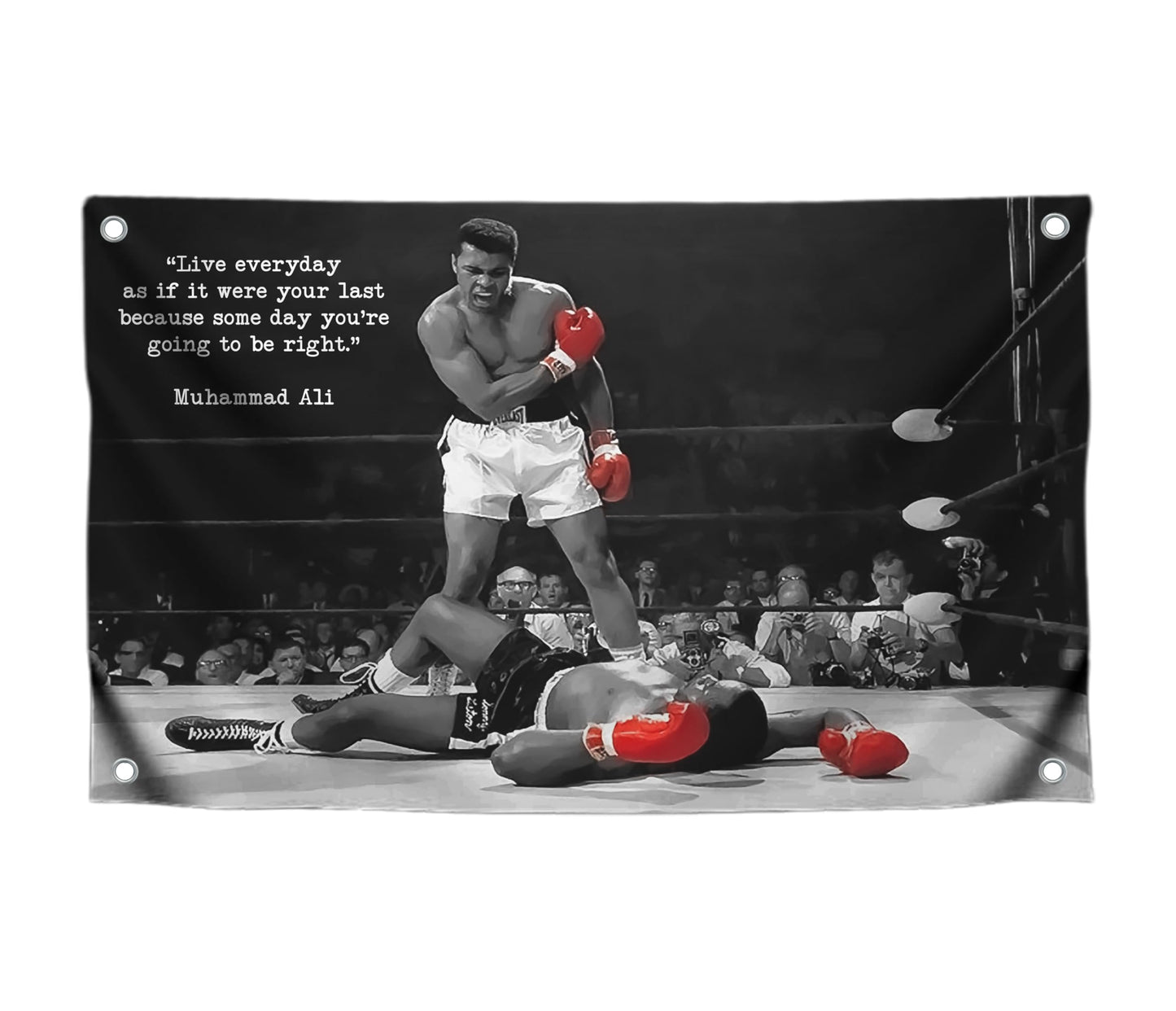Male Ali Flag 3x5 with 4 Grommets - Indoor Polyester Single Sided Flags Boxing for Teens - Gym Sign Decor Inspiration - Muhammad Motiv Wall Art Home