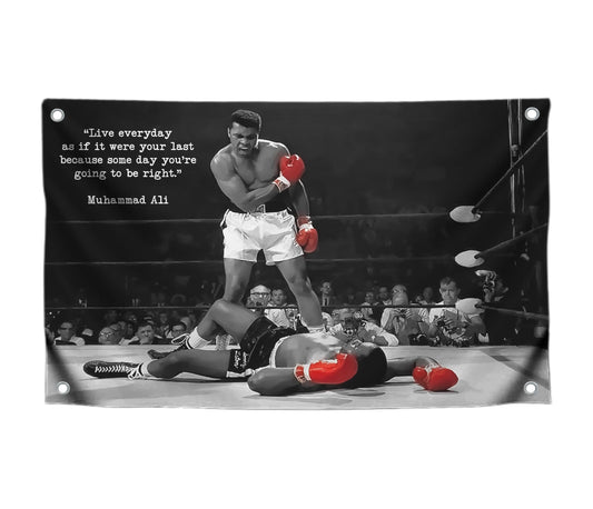 Male Ali Flag 3x5 with 4 Grommets - Indoor Polyester Single Sided Flags Boxing for Teens - Gym Sign Decor Inspiration - Muhammad Motiv Wall Art Home