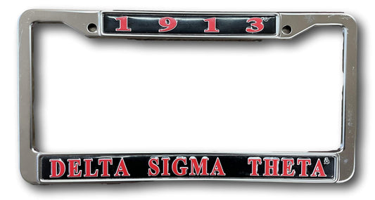 Delta Sigma Theta License Plate Frame – Black