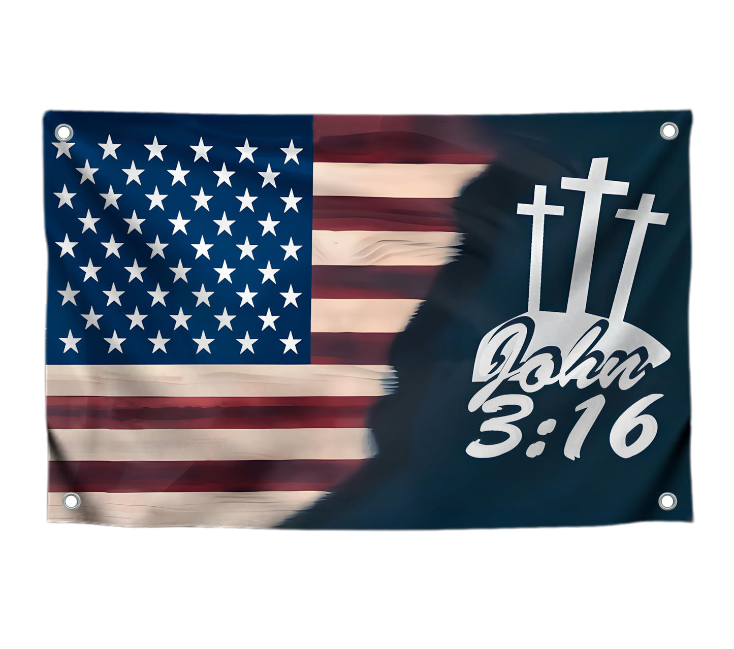 3x5 Ft American Flags Polyester with Two Brass Grommets - Faith Over Fear House Yard Decor Banner. Easter Outdoor or Indoor Flag. Flag for 4th of July