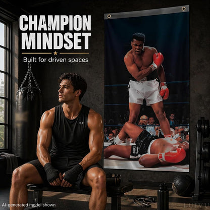 3x5 ft Muhammad Motivational Boxing Banner – Home Gym Wall Flag