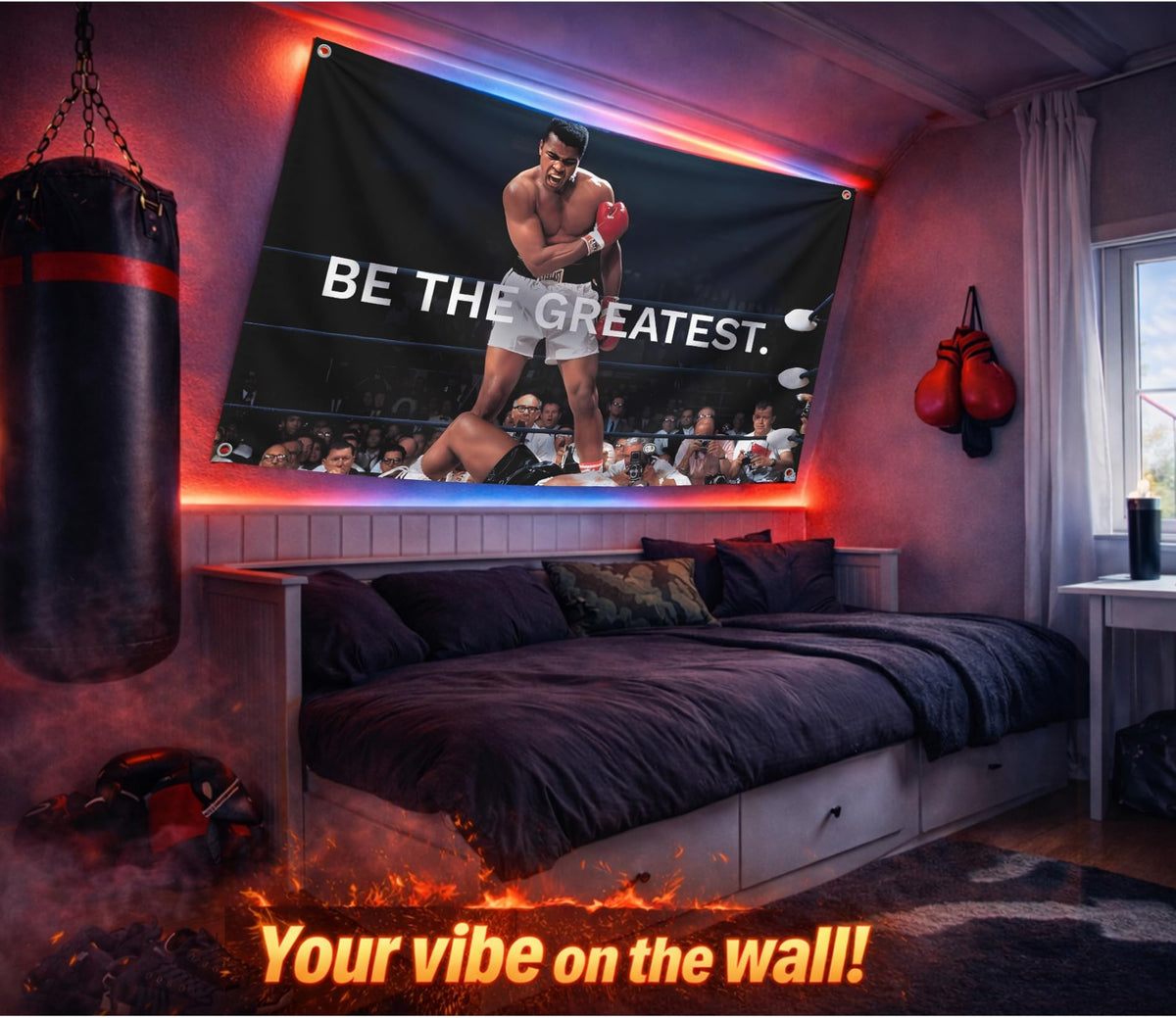 3x5 ft Boxing & MMA Motivational Flag – "Be the Greatest" or "Take Over"