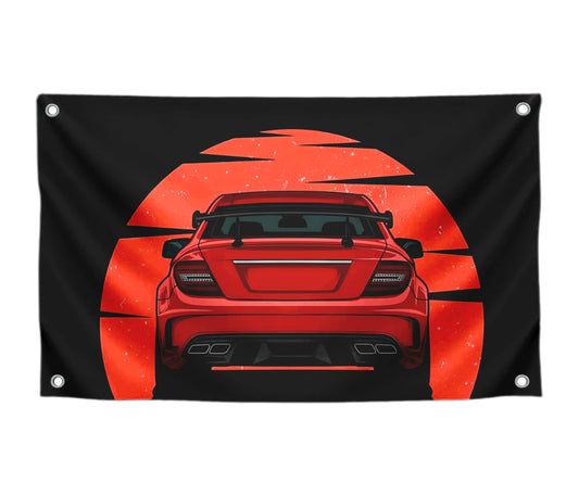 3x5 Feet Car Polyester Flag with 4 Brass Grommets - Vintage JDM GTR Fans Wall Tapestry Huge Garage - Cool Polyester Racing Single Sided Flag Banner