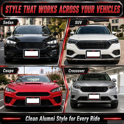 6x12.25 in San Diego State University Alumni License Plate Frame – Stainless Steel