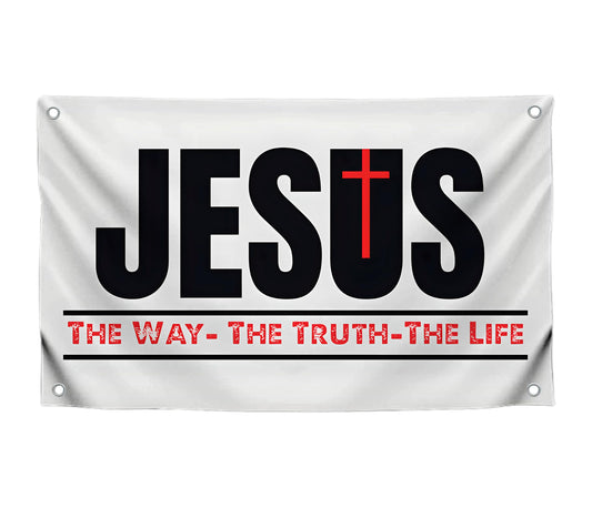 3x5 Ft The Way Truth Life Polyester Flag with 4 Brass Grommets - Decorations Patriotic Flag Banner - Single Sided Bedroom Wall Decoration
