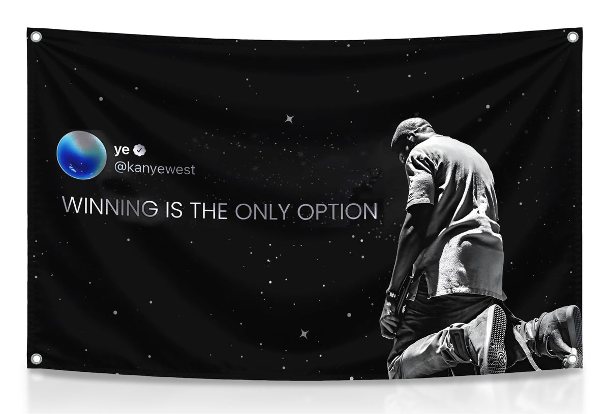 3x5 ft Winning Is The Only Option Motivational Flag – Wall Banner for Office, Gym & Dorm