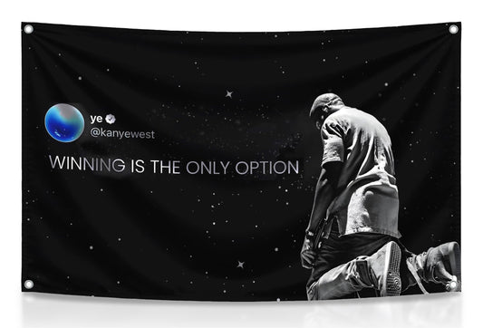 3x5 ft Winning Is The Only Option Motivational Flag – Wall Banner for Office, Gym & Dorm