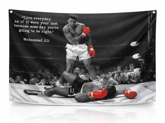3x5 ft Male Ali Boxing Flag – Home Gym Motivational Banner
