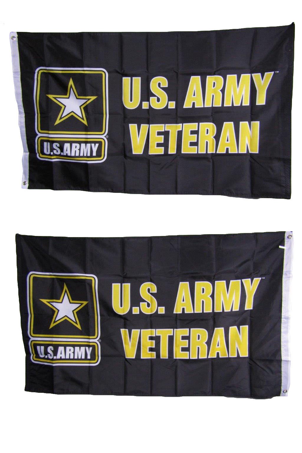 3x5 U.S. Army Veteran Star Heavy Duty Polyester Nylon 200D Double Sided Flag Grommets House Banner Double Stitched Fade Resistant Premium Quality