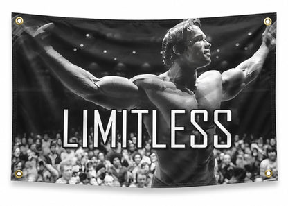 3x5 ft Schwarzenegger Motivational Flag – Gym & Office Wall Banner