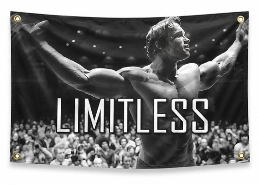 3x5 ft Schwarzenegger Motivational Flag – Gym & Office Wall Banner