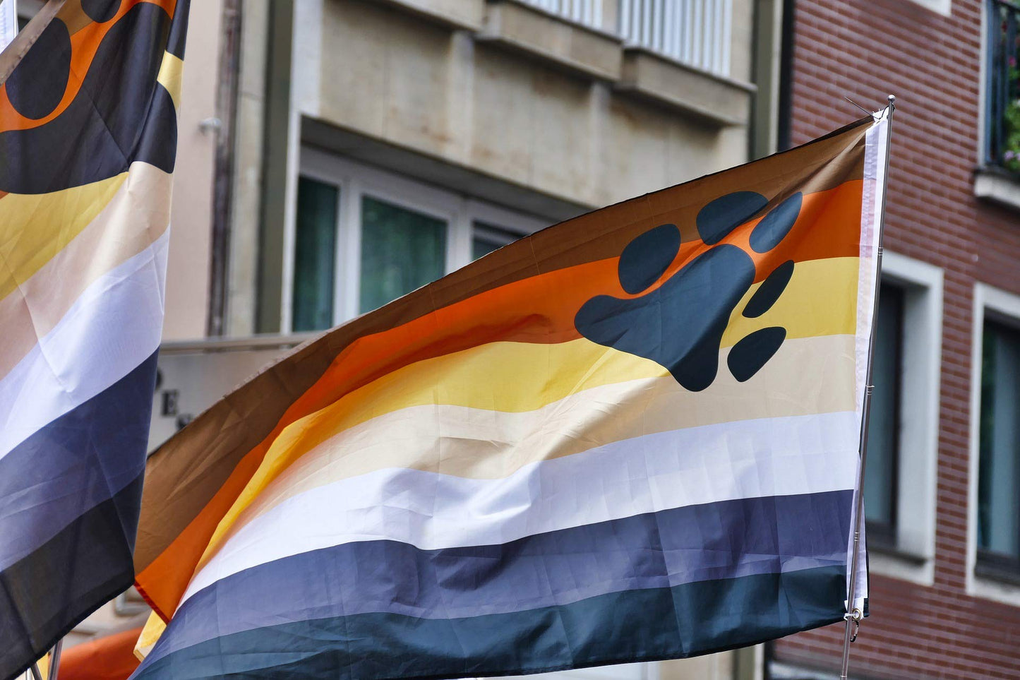 ARDOUR VAN FGALL Staont Bear Pride Flag 3x5ft with Vivid Color and UV Fade Resistant, Brass Grommets, Premium Material
