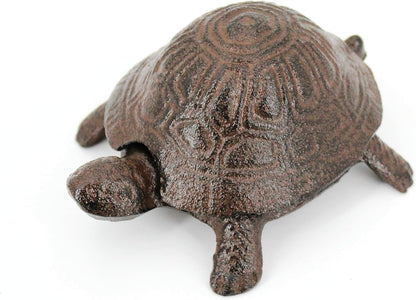 ULVEOL Top Brass Turtle Key Hider Figurine - Cast Iron Garden Statue with Secret Compartment for Used Indoor and Outdoor
