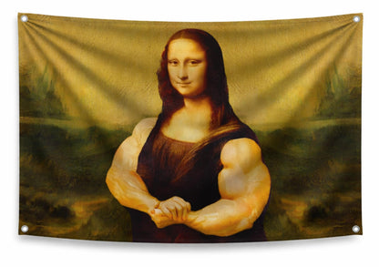 3x5 ft Funny Mona Lisa Meme Flag – Dorm & Man Cave Wall Banner