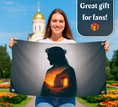 3x5 Feet Wall Flag with the Image of with Four Brass Grommets - Single Sided Cool Tapestry for College Dorm Room Decor - Polyester Cool Poster