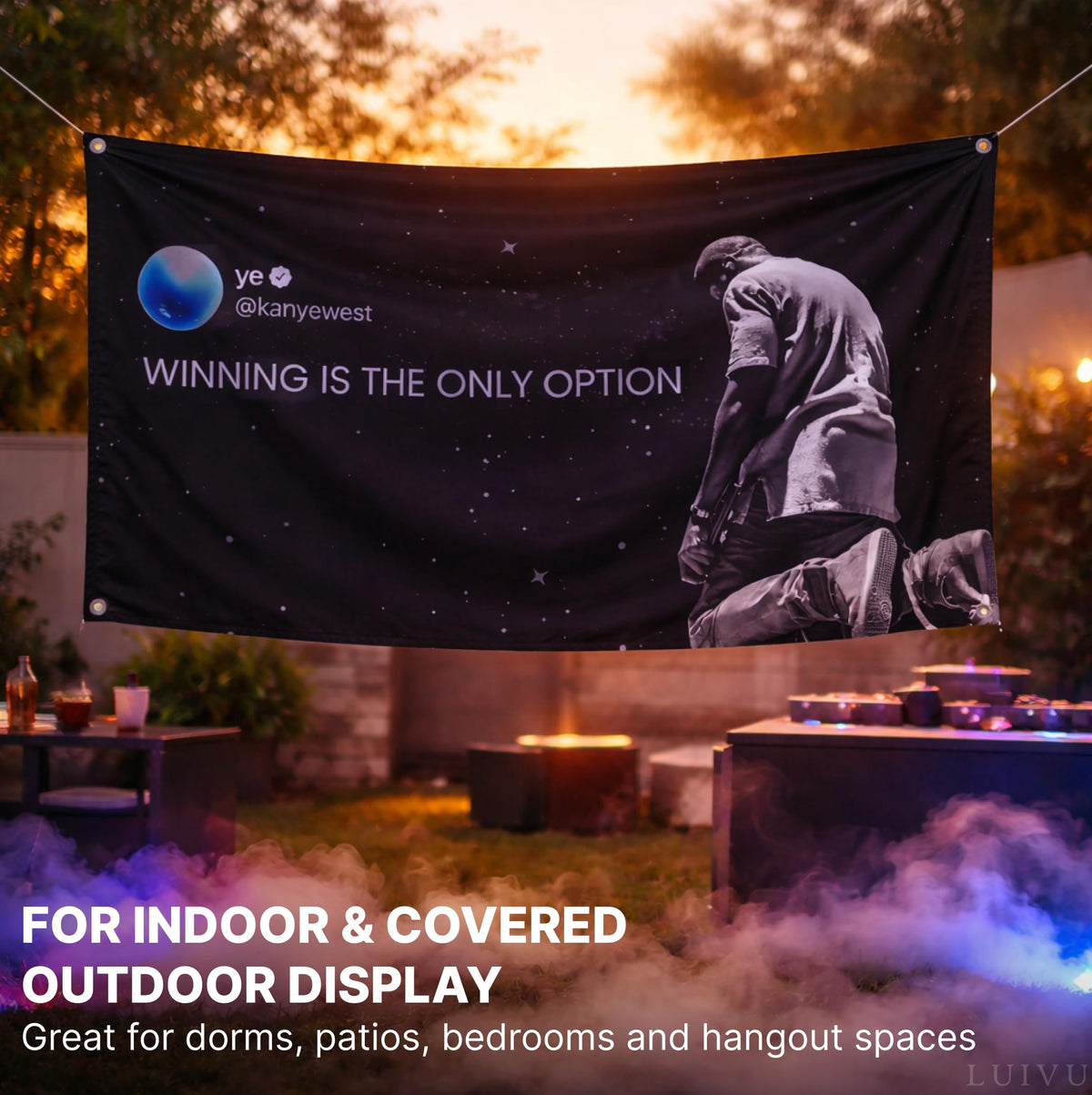 3x5 ft Winning Is The Only Option Motivational Flag – Wall Banner for Office, Gym & Dorm