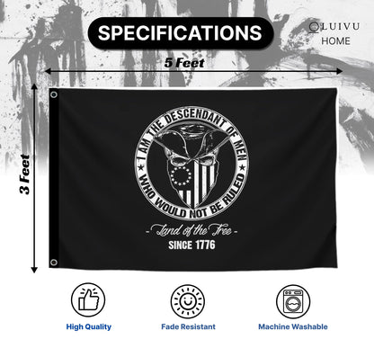 3x5 Ft Single Sided Polyester Flag with 2 Grommets - Proud American Infidel in God We Trust - American Banner for Outside - Political Flags Republican